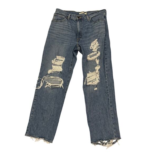 Levi's Denim - Levi’s ’94 Baggy Jeans W31 Distressed Ripped Raw Hem High Rise 100% Cotton
